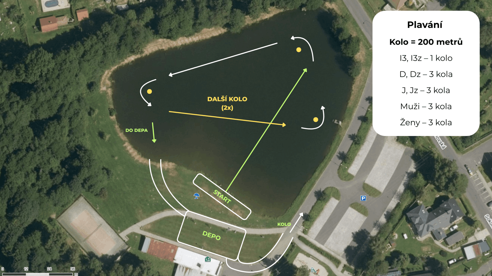 Plavání 600 m
